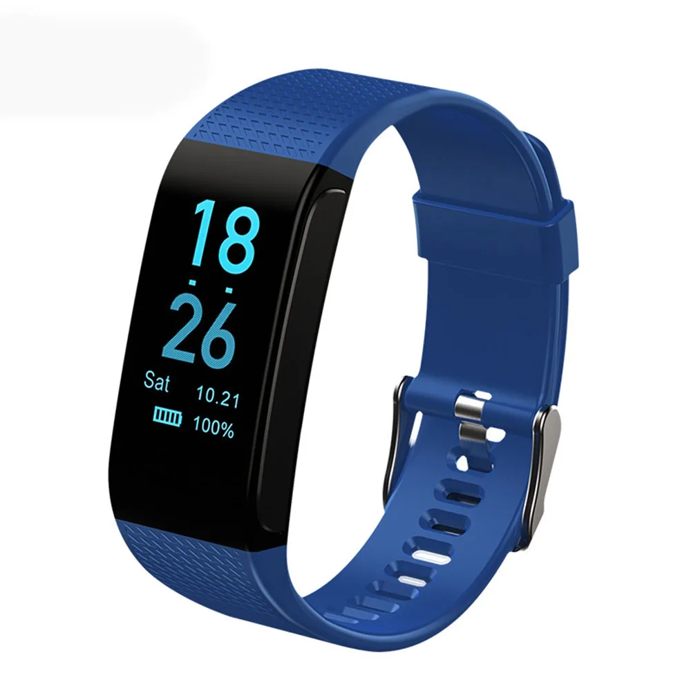 Wholesale PC Blue Interactive 2021 Smart Fitness Bracelet With Heart Rate Monitor