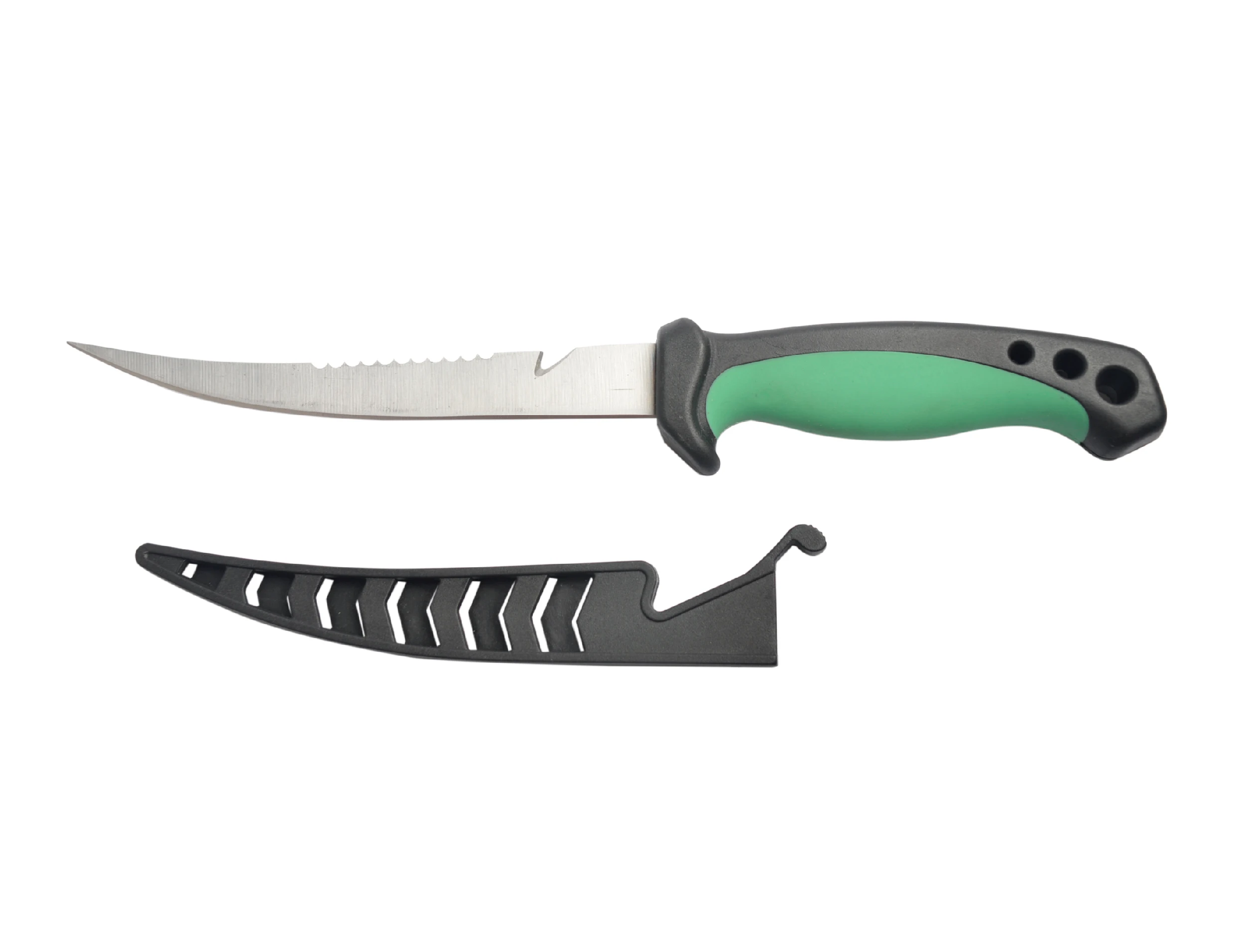 Hot Sale Soft Rubber Handle Fishing Knife Fishing Scale Brush Fishing Fillet Knife Customized Design Oem