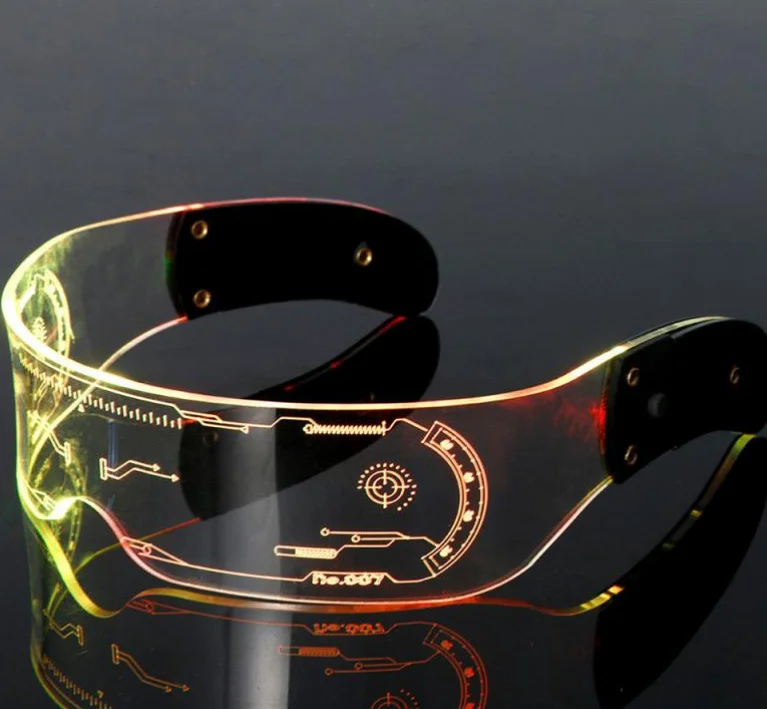 LED Luminous Glasses Electronic Visor Glasses Light Up Glasses
