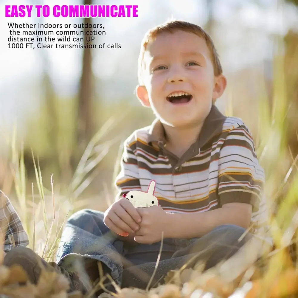 Kids Cartoon Walkie Talkie Toy Portable Handheld Mini Walkie Talkie 300m Interactive Cute Walkie Talkie Set