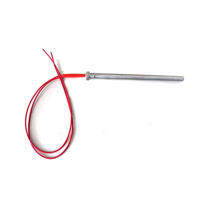 Threaded Stainless Steel 304 Sheath 9*200Mm 24V 220W Electric Resistance Cartridge Heater For Mold Heating