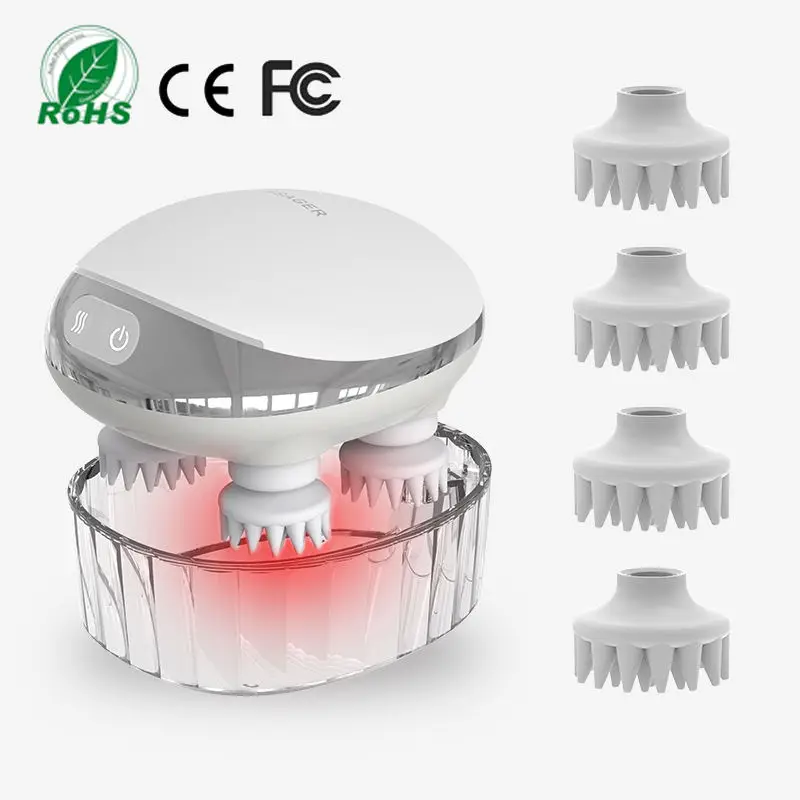 Jiale Electric Scalp Massager Rechargeable Head Massager Scalp Relax Waterproof Handheld Scalp Scratcher