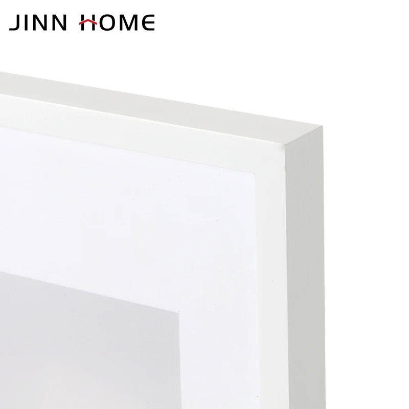 Jinn Home 30x40 белая деревянная фоторамка матовая тонкая граница настенная настраиваемый логотип сублимационный Железный Декор