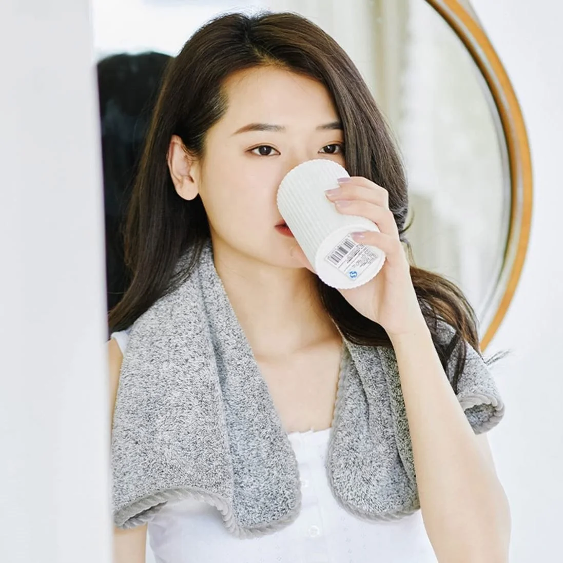 Diving Golf Beach Cold Clean Cham Kanebo Plas Swimming Chamois Shammy Towel Cooling Ice Gym Bamboo Charcoal Black Grey Pva Towel