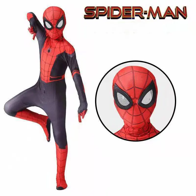 Red Black Spiderman Costume Spider Man Suit Spider-man Costumes Children Kids Spider-Man Cosplay Clothing halloween costume