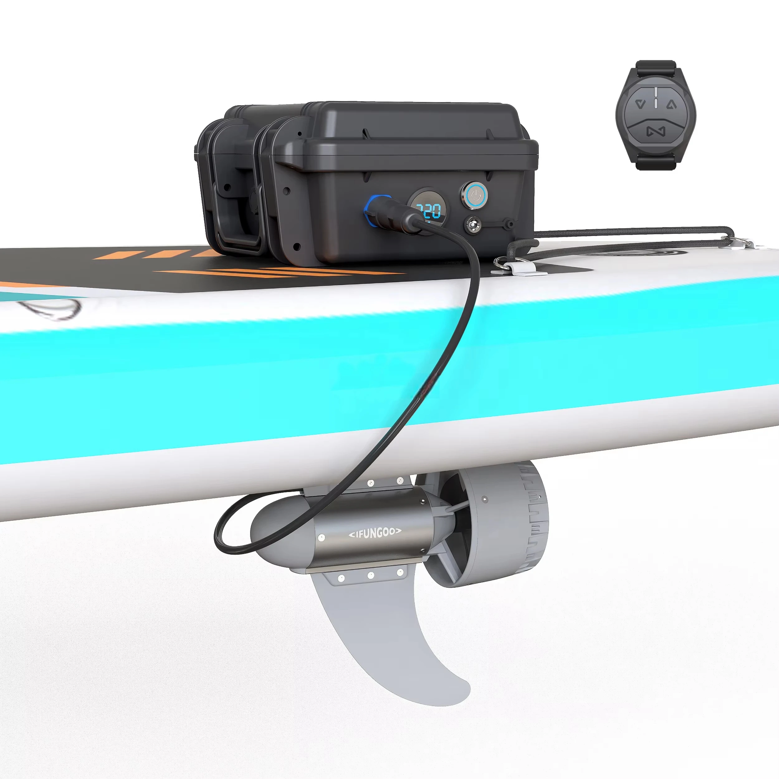 Trimix EF-600 Paddleboard Propeller 600W 12km/h (7.5mph) 13kg (28.7lbs) Thrust 10-Person Capacity 800Wh Battery, 6H, 36km Range
