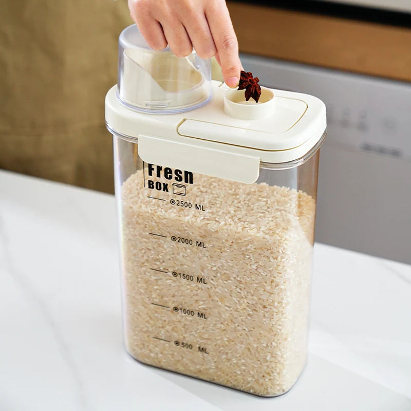 Trending Products 2024 New Arrivals Pet Cat Dog Food Storage Kitchen Clear Rice Dry Food Flour Airtight Storage Container