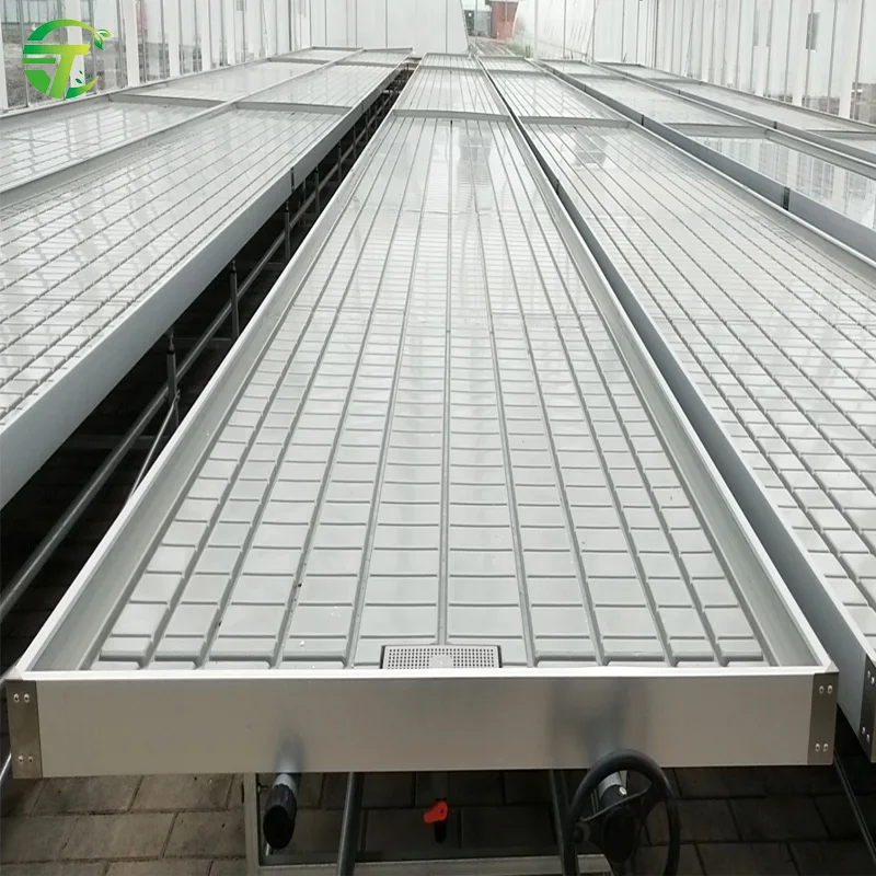 hydroponic flood table system flood table and drain tray