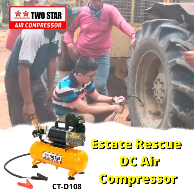 12V High Efficiency Weatherproof Long Duty Cycle DC Oil Less Professional Piston Mini Air Compressor Pump with 8 liter tank