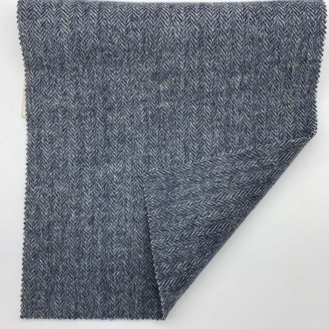 100% wool Double sided cashmere fabric  print textile fabric for Winter warm coat wool coat