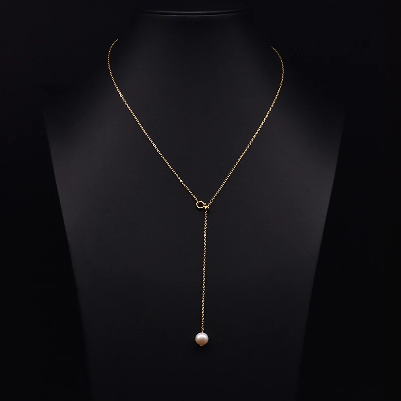 Ожерелье из натурального пресноводного жемчуга простое индивидуальные подарки на день рождения женское ожерелье ювелирные изделия ручной работы