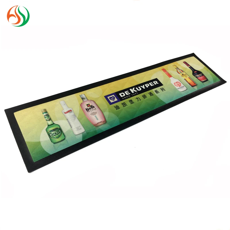 Promotional Non Slip Large Rubber Recyclable Bar Mats Woodford Reserve Tiki Bar Drink Mats Wholesale