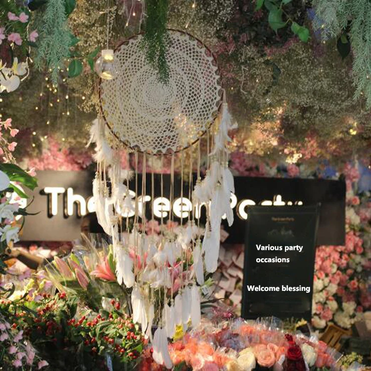 Hot Selling Dream Catcher Handmade Feathers Wedding Decor Wall hanging Large Wall Hanging Indian Feathers Big Dream Catcher