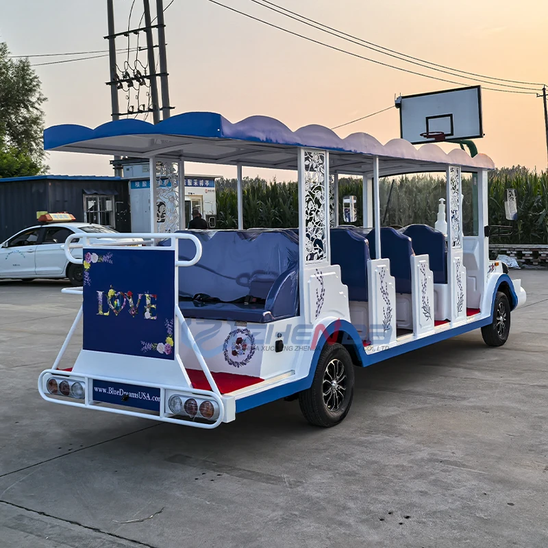 Лидер продаж в Китае Электрический экскурсионный автобус туристический родстер автомобиль на 16 мест уличный классический городской для детской площадки