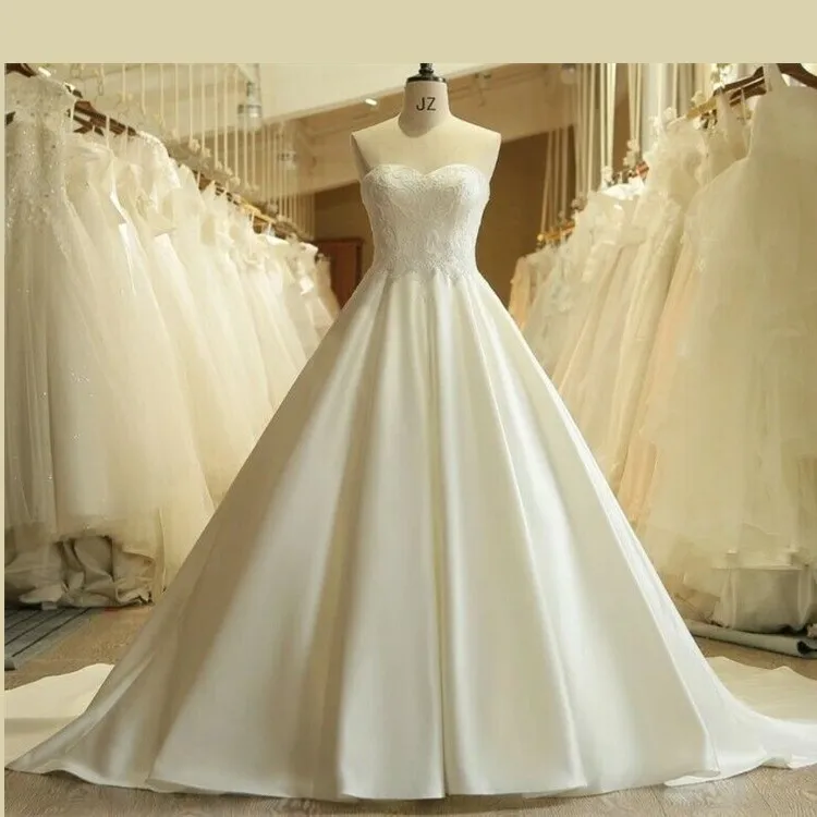 1 Piece Custom Princess Cut Plus Size Plain Pink Color Red And White Traditional Dress Wedding Dresses