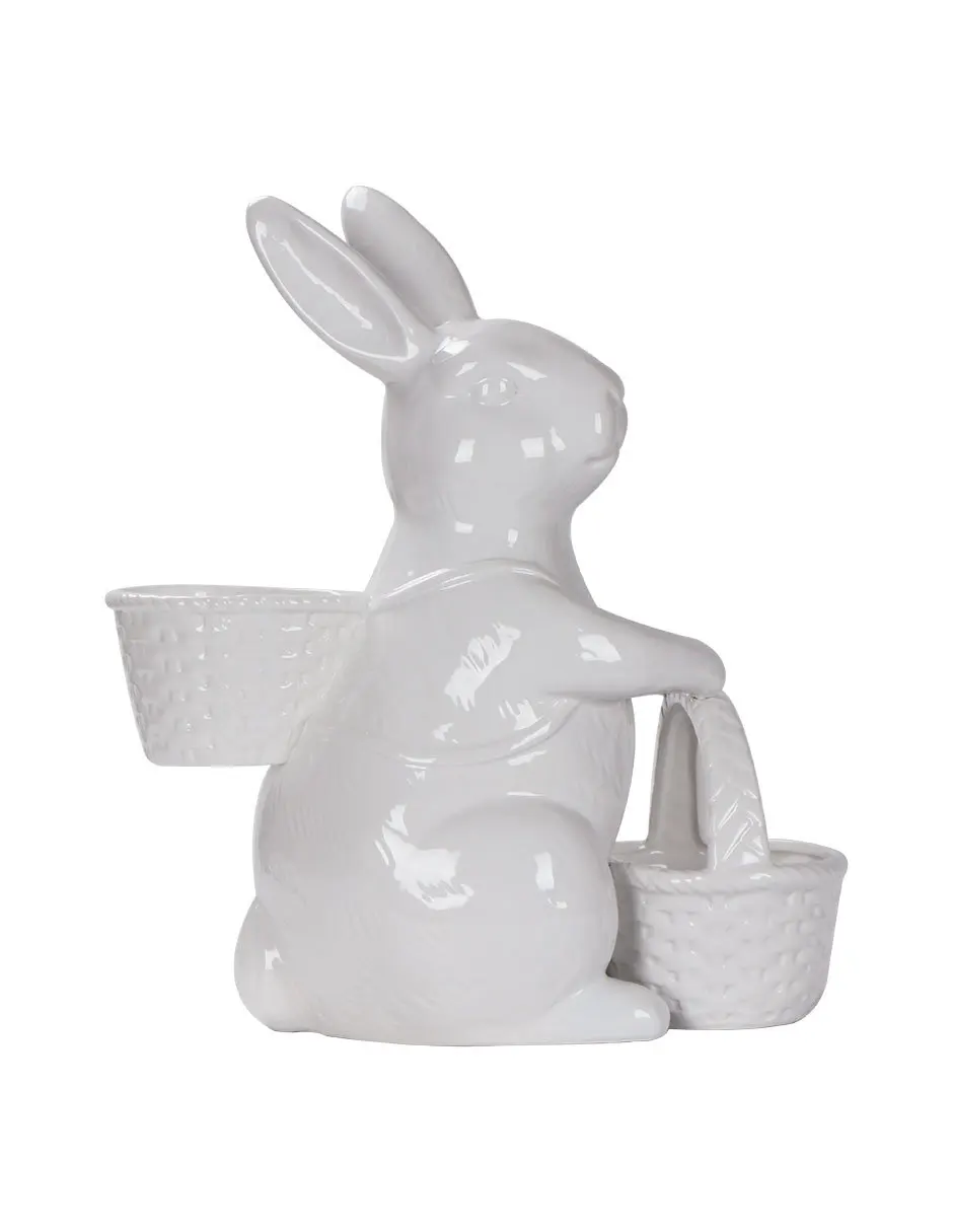 Easter Spring Decor Easter Bunny Durable Cute Candy Bowl Rabbit basket Ceramic Craft Candy Storage Bowl For Gift Home Decoration