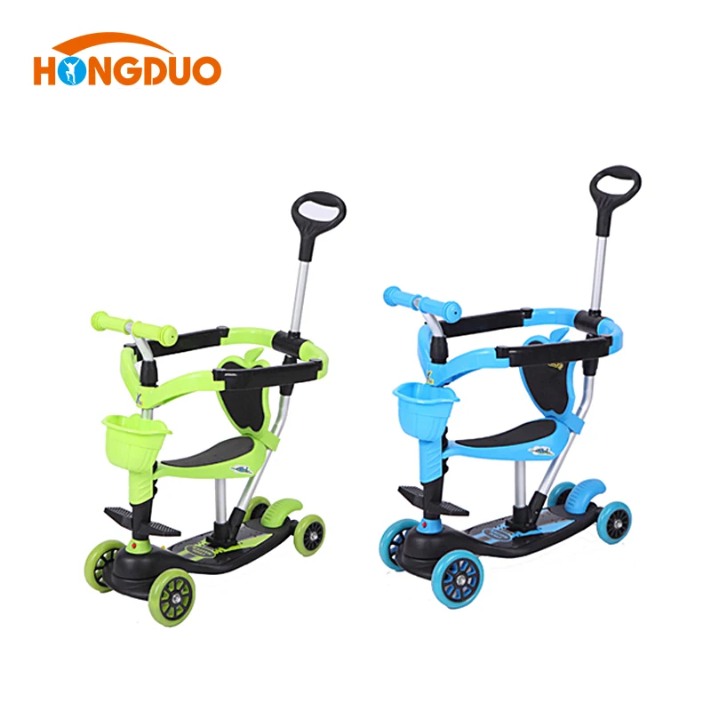 multi function Flashing 4 Wheel 6 IN 1 Mini Ant Kids Safety children Kick Scooter with seat