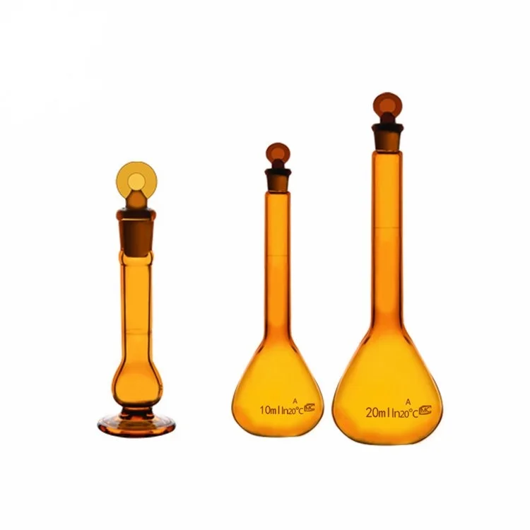 Lab Glassware Volumetric Flask with Ground-in Glass Stopper or Plastic Stopper