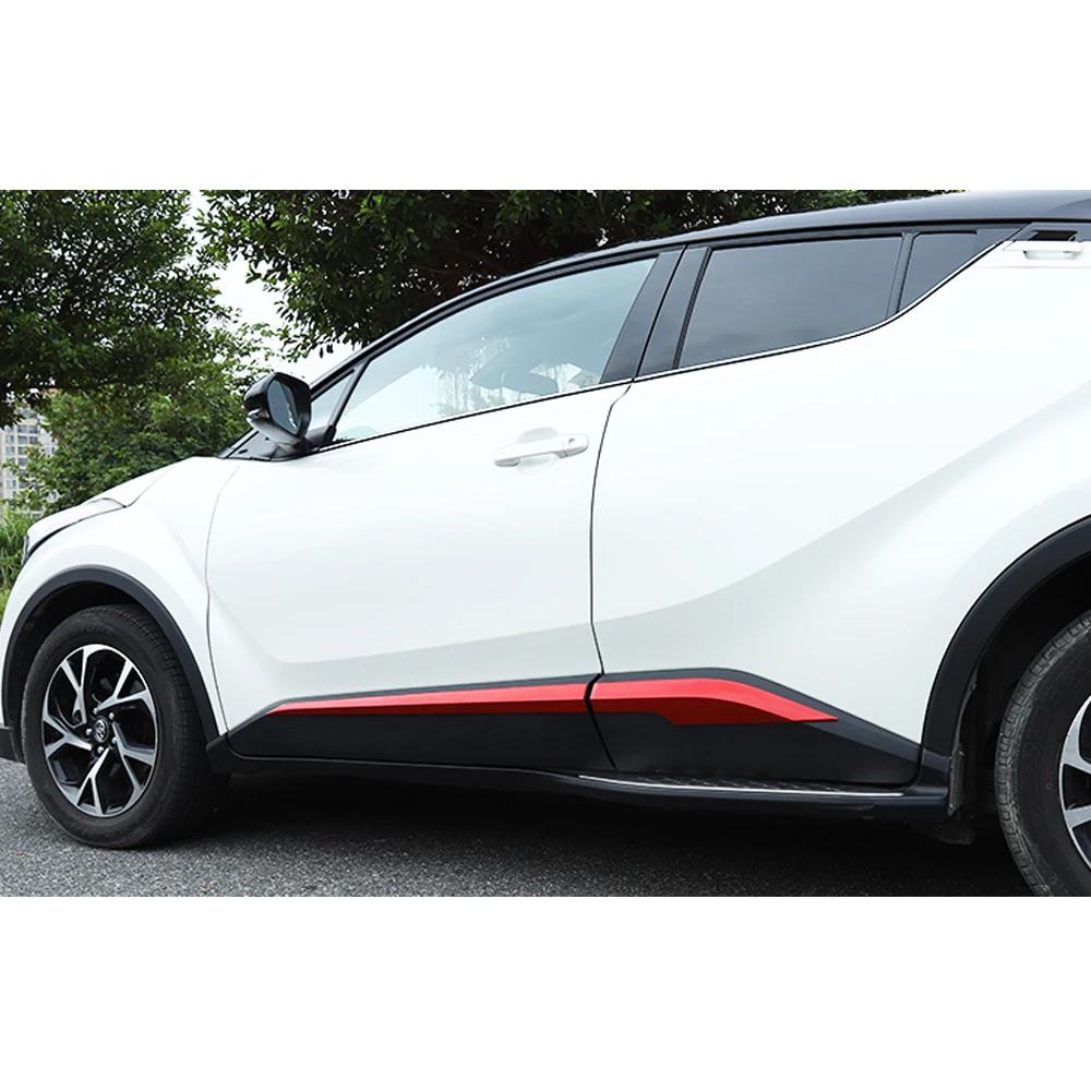 Car Styling Exterior Accessories Door Side Body Protector Molding Covers Trims For Toyota C-HR