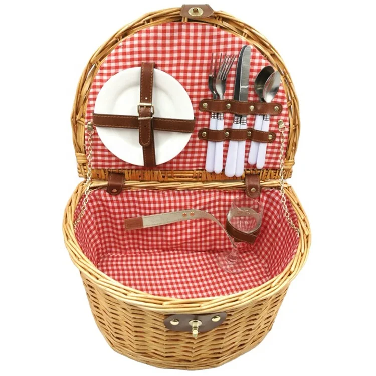 YRMT оптовая продажа дешевая плетеная двойная маленькая корзина для пикника набор мини-корзин 2