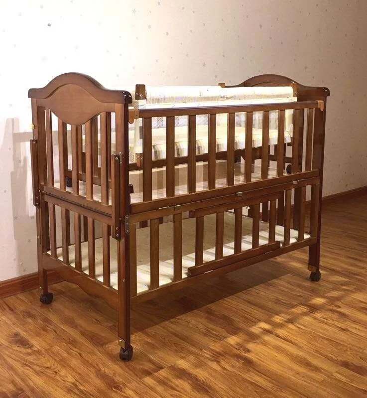 
High Quality Multifunction Wooden Baby Crib Baby Bed With Mosquito Nets 
