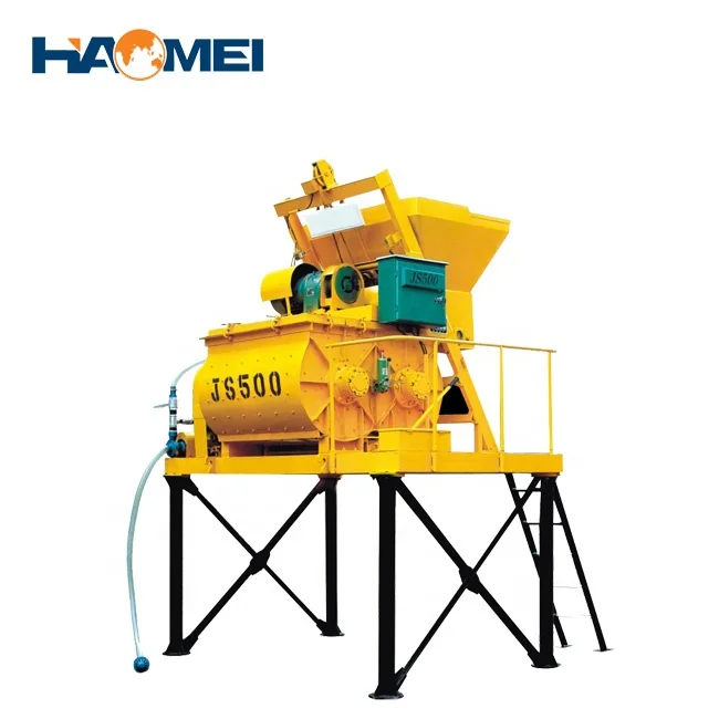 Chinese Skid Steer 3 Bag 500l 700l Concrete Mixer Electric Twin Shaft for Sale