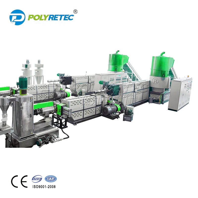 
POLYTEC PE Granules machine/Direct hopper feeding for heavy weight rigid regrind recycling machine 