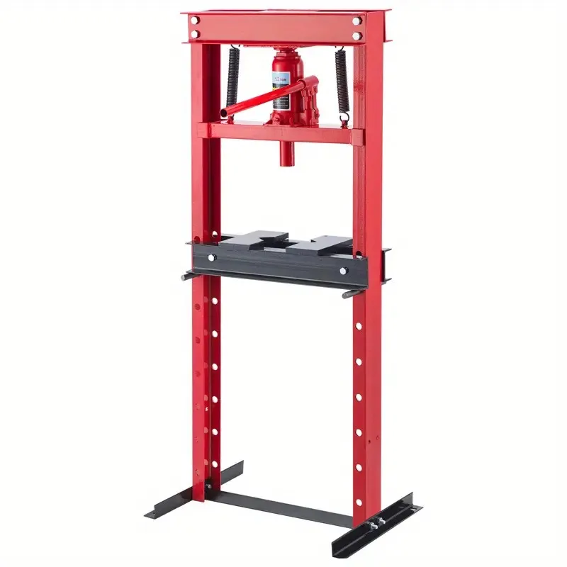 ET Factory  6 Ton Hydraulic Shop Press  H-Frame Garage Floor Hydraulic Benchtop Press with Adjustable Working Table Height