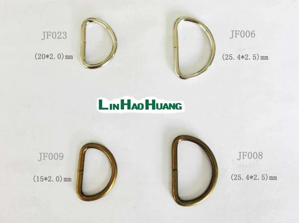 Wholesale High Quality Handle Bag Accessories Zinc Alloy Custom D-ring Buckle Metal D Ring For Handbag