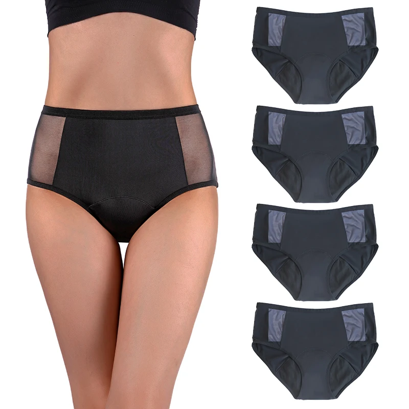 Трусики для периода, 4 слоя, герметичные, менструальное недержание, водонепроницаемые, дышащие, трусики для периода, трусики culotte menstruelle