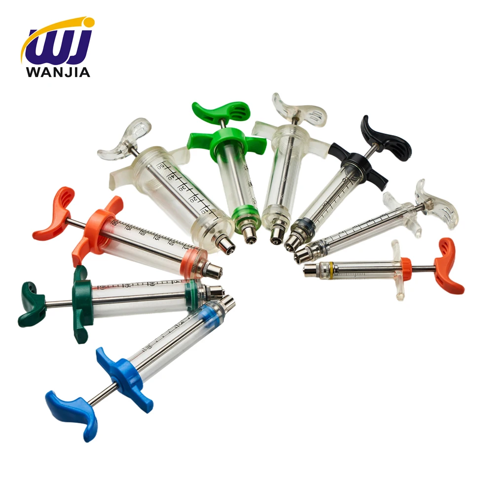 High Quality WJ202 TPX Veterinary Syringe 5ml Plastic Steel for Farm Poultry & Cattle Vaccine Injection Direct From Factory