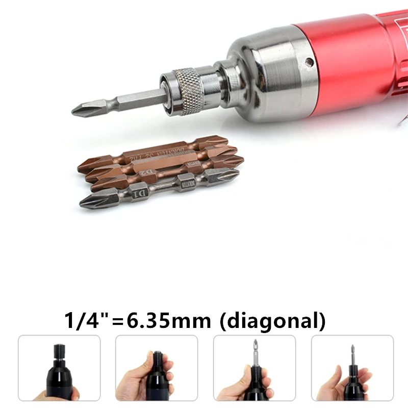 Borntun Pneumatic Air Screwdrivers Gun 6.35mm Screwdriver 10000rpm Industrial Professional Air Screws Driver Gun Tool Max. 40N.m