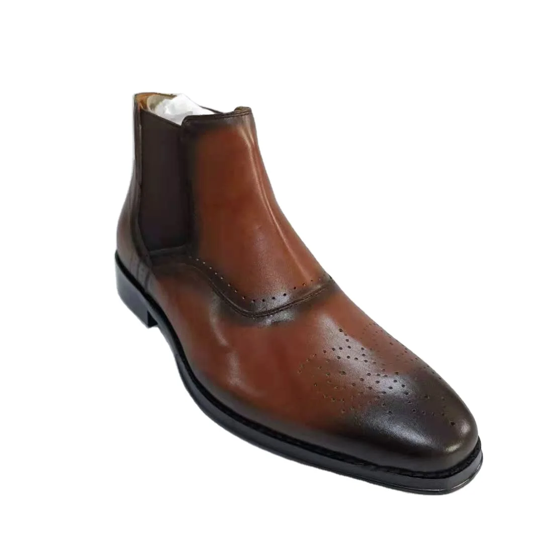 Factory footwear men formal shoes handmade ankle boot oxford leather men dress shoes italian design gentle man classic monk