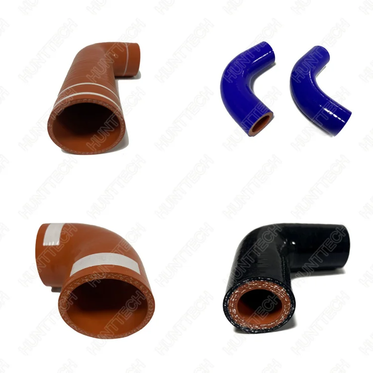 Hot Selling Flexible Truck Elbow Silicone Textile Braided Rubber Silicone Hose For Car
