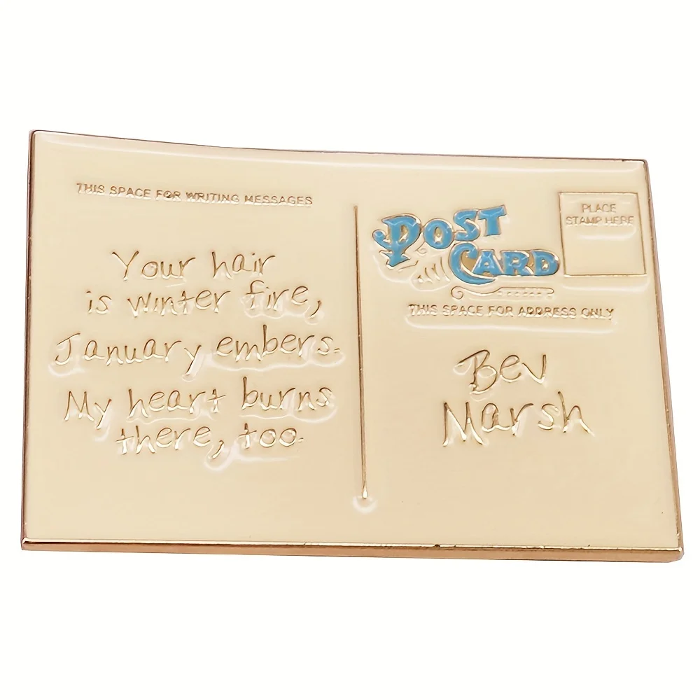 OEM ODM Custom Metal Pins Postcard Style Enamel Badge Alloy Brooch Pin for Backpack & Collar Personalized Custom Lapel Pins