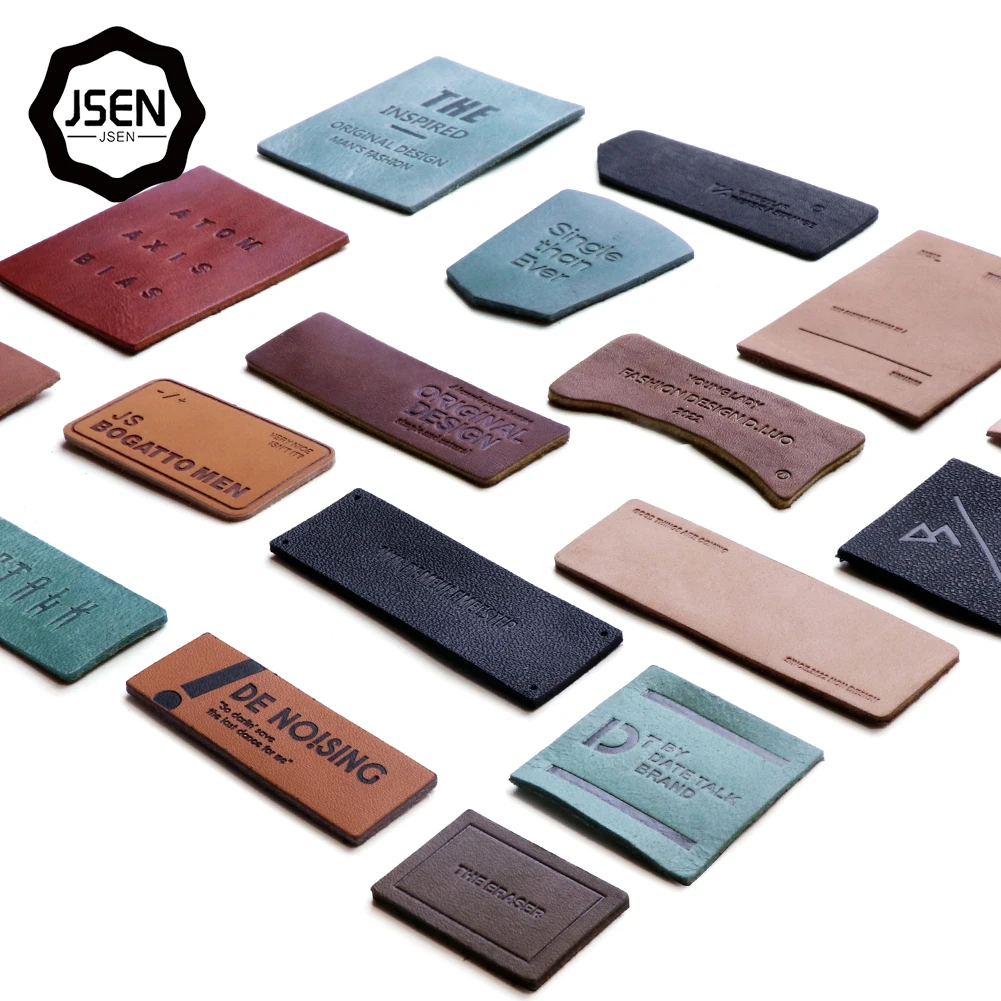 Manufacturer OEM LOGO Sewing on Clothing Bag Deboss Emboss Print Laser Synthetic Leather Label Tag Patch