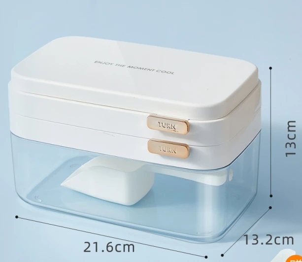 Food Grade Large Capacity Ice Grid Set 2 Layers Mold Ice Lattice With Scooper and Freeze Container Ice Making Box