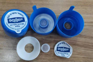 Chinese factory different design 5 gallon water bottle lids 55mm plastic end caps for pure water