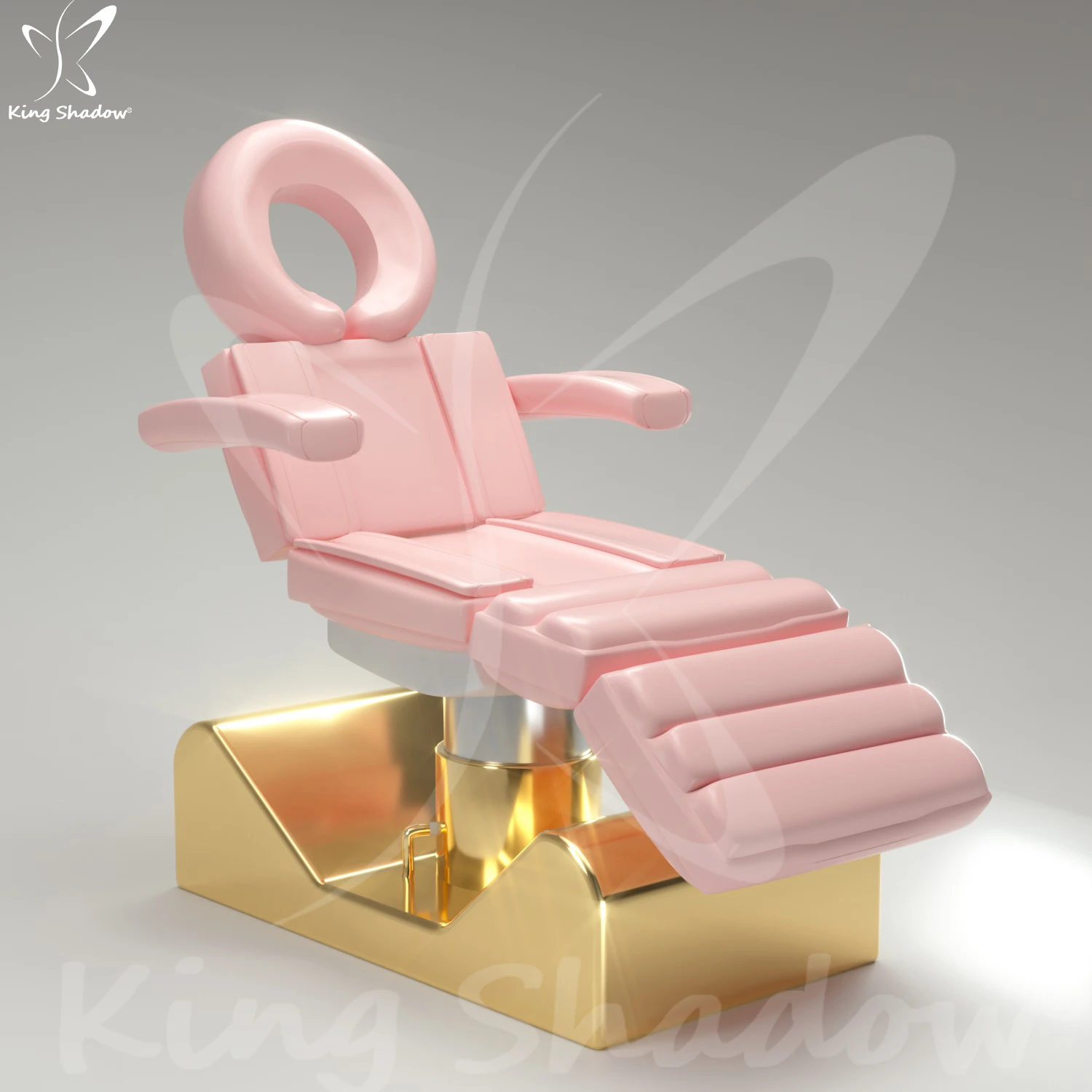 KingShadow современный салон светодиодная кровать для серого салона с 4 двигателями электрические столы массажа лица из нержавеющей стали