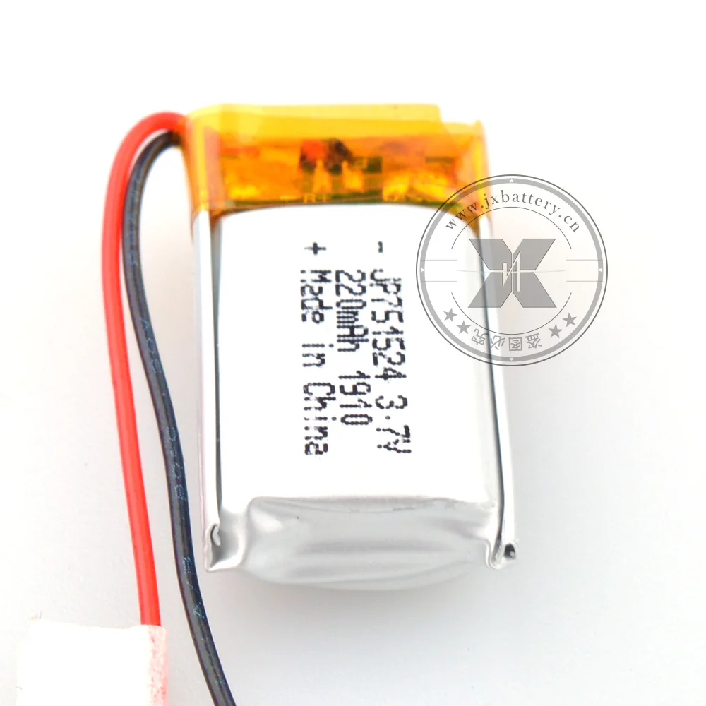 751524 3,7 v 220mah перезаряжаемая батарея для медицинского оборудования