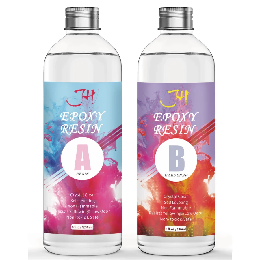 Customized Super Crystal Clear Epoxy Resin UV Stable Epoxy Resin Kit for Wood Table Silicone Molds Jewelry Craft