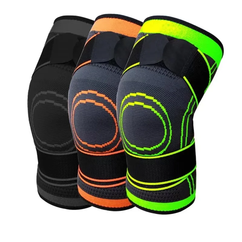 Compression knit sports knee pads