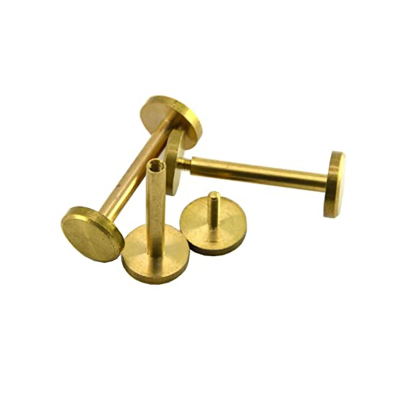  Customised m2 m6 m8 5/16 male to female chicago screws head gunmetal 12mm x 5mm polished brass button screw for