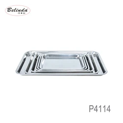 New Arrival Stainless Steel Tray Rectangle Food Serving Tray Baking Trays Pan Wholesale