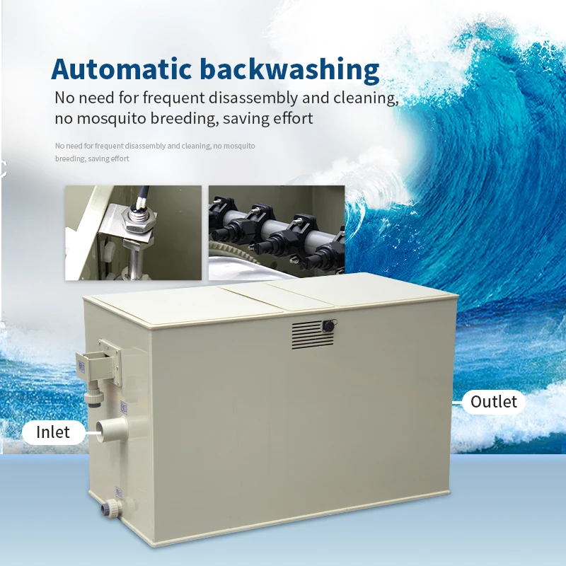 QihangRAS YCM-02 18 m3/h Koi Pond Pump and Drum Filter UV Lamp Combination System for Koi Fish Pond