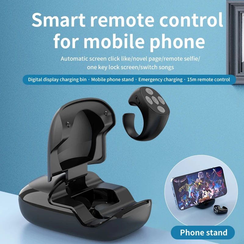 New model TikTok Remote Scrolling Ring Novelty Gifts TikTok Remote shutter with powerbank