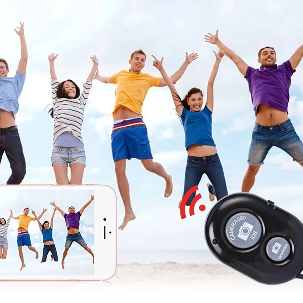  Portable Selfie stick Tripod Wireless Blue BT Tooth Camera Remote Shutter For Smartphones
