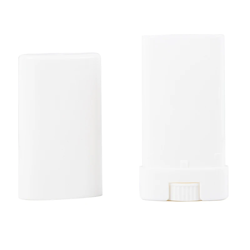 
15g Empty Flat Lip Balm Plastic Tube 15g Deodorant Container Flat Roll Up Tube For Cosmetic Packaging 