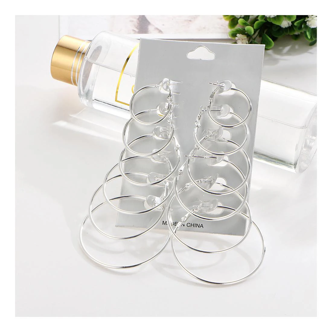 Трансграничной Европейский ожерелье и серьги комплект ювелирных изделий золото Американский Лидер продаж поп-рок преувеличенный серьги комплект ювелирных изделий золото, партиями по 6 комплектов из earpin