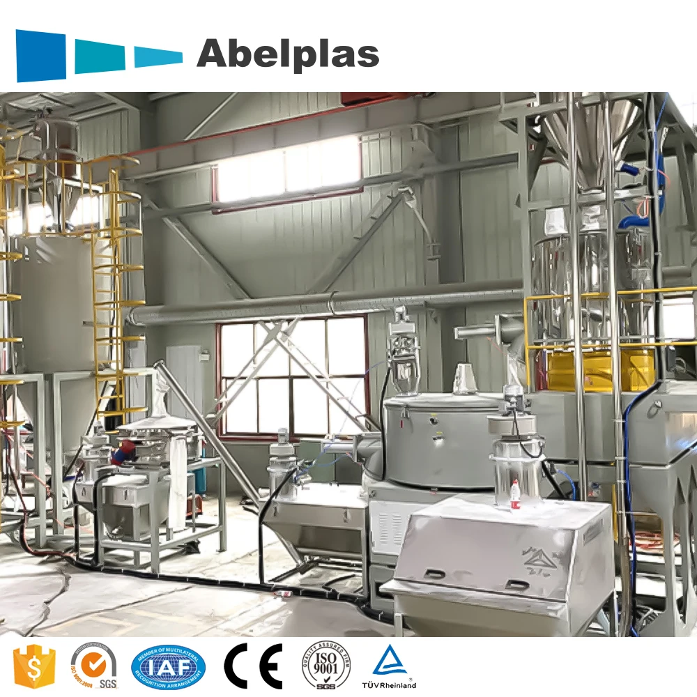 mixer machine industrial powder mixer PVC PE pellet wood powder mixer for mixing all kinds of plastic to the extruder